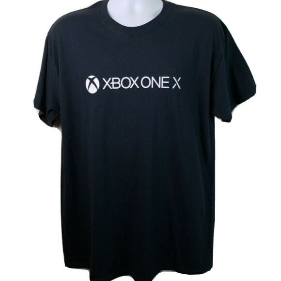 Xbox One X Video Game Console Black Tshirt Size Large - Picture 1 of 4